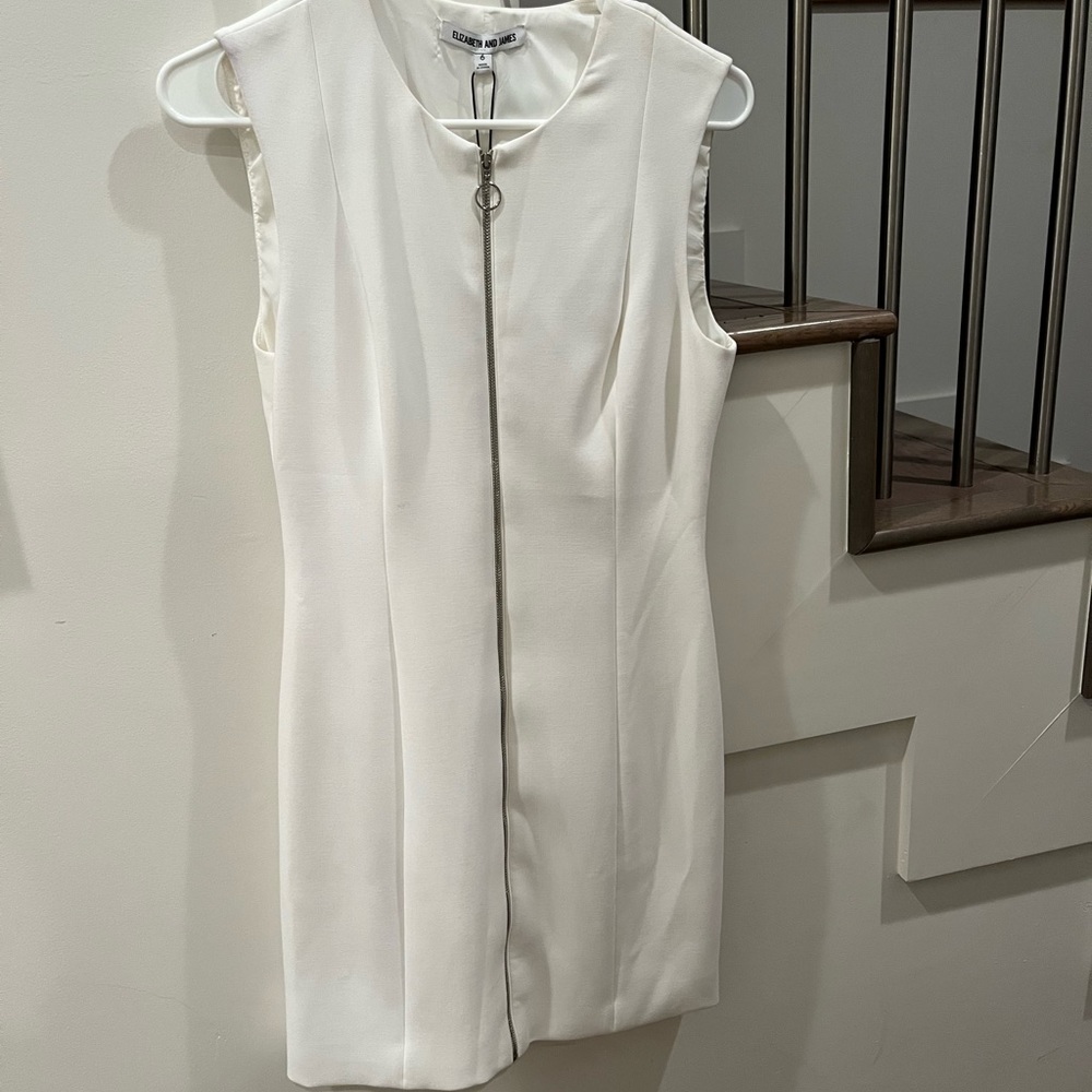 Elizabeth and James Cream Zip Up dress